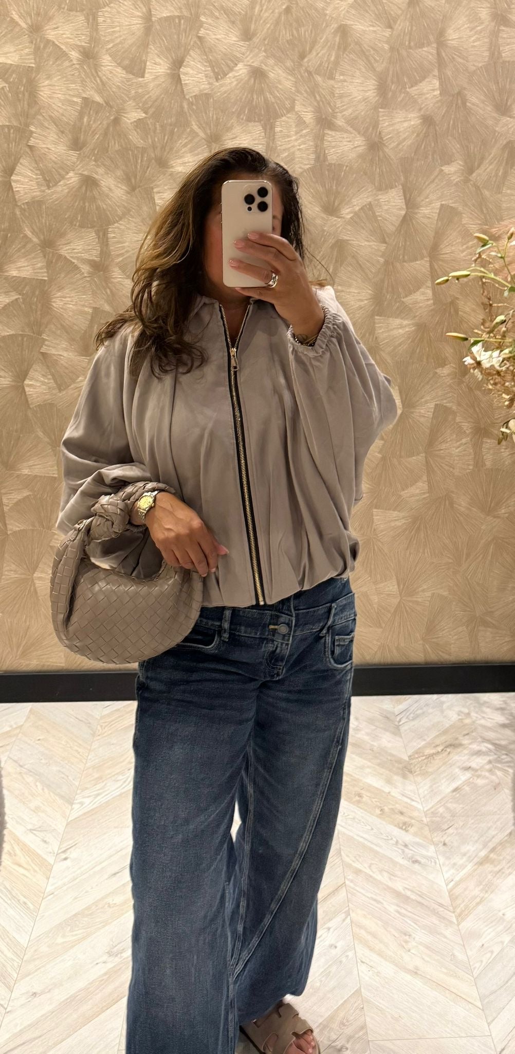 Elina taupe bomberjack