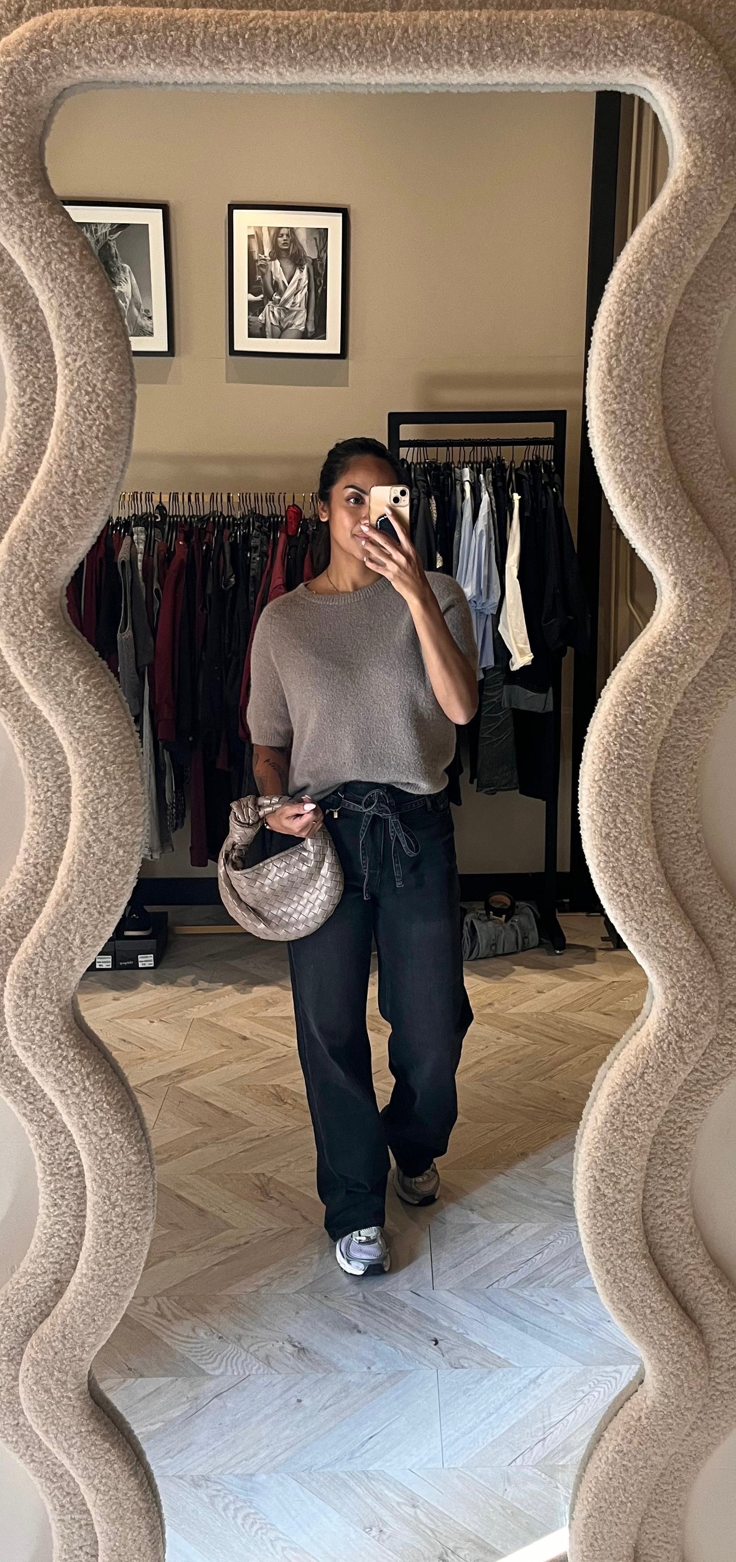 Sabine Jeans zwart strik