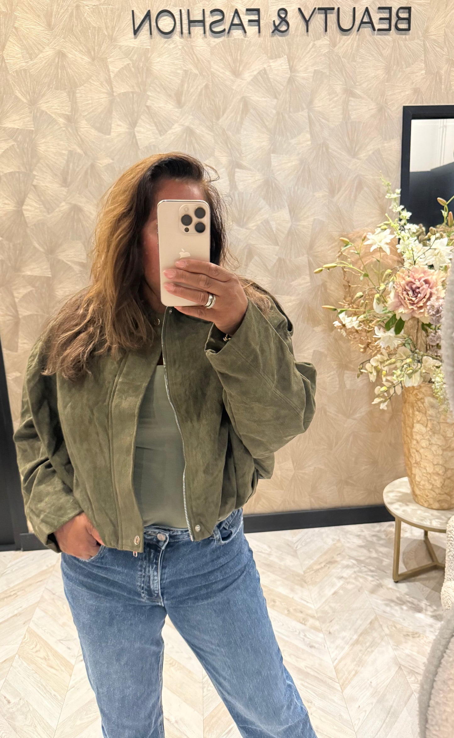 SOPHIE SUEDINE JACKET ARMY