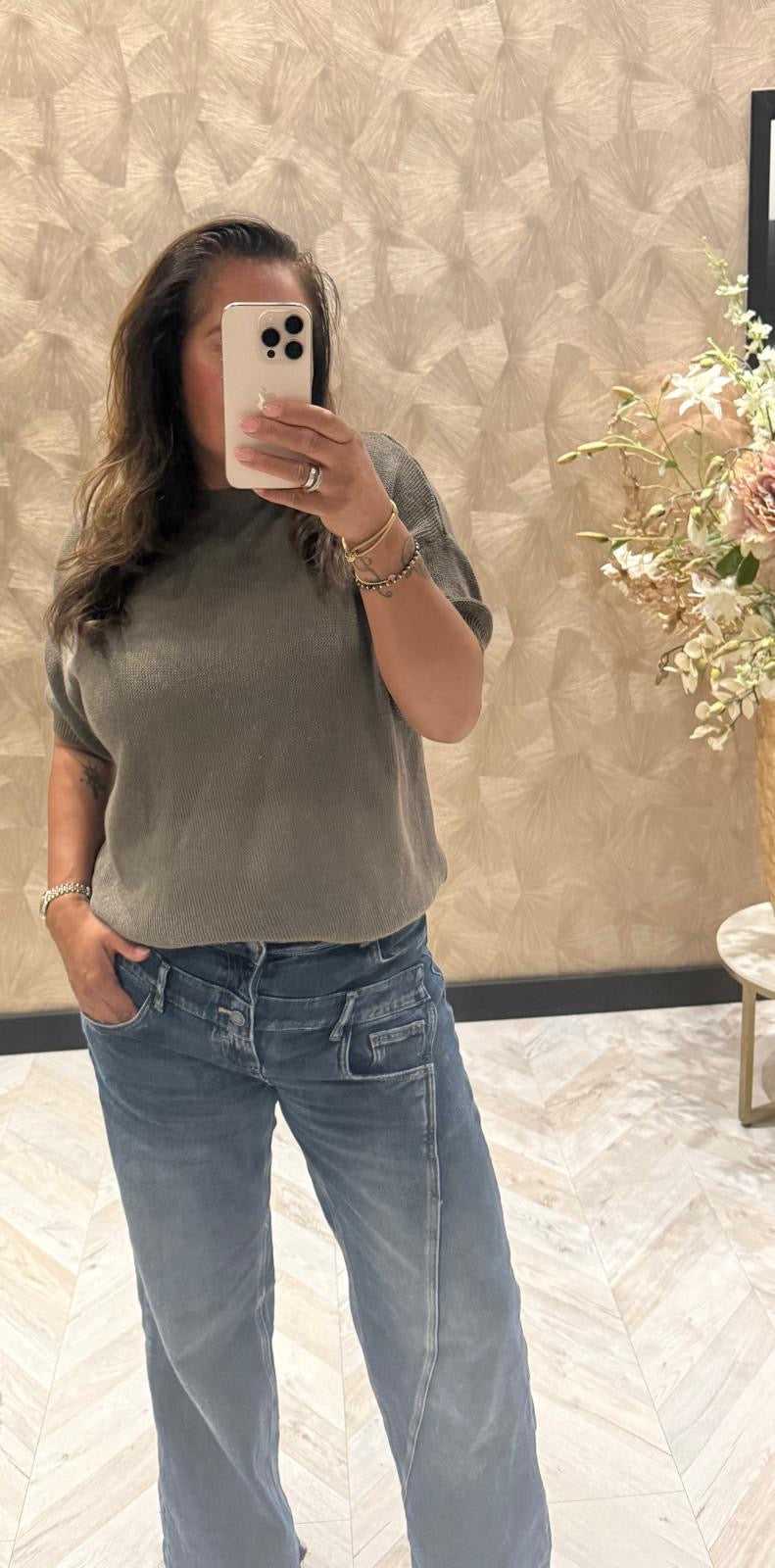 Mandy Jane grijze trui