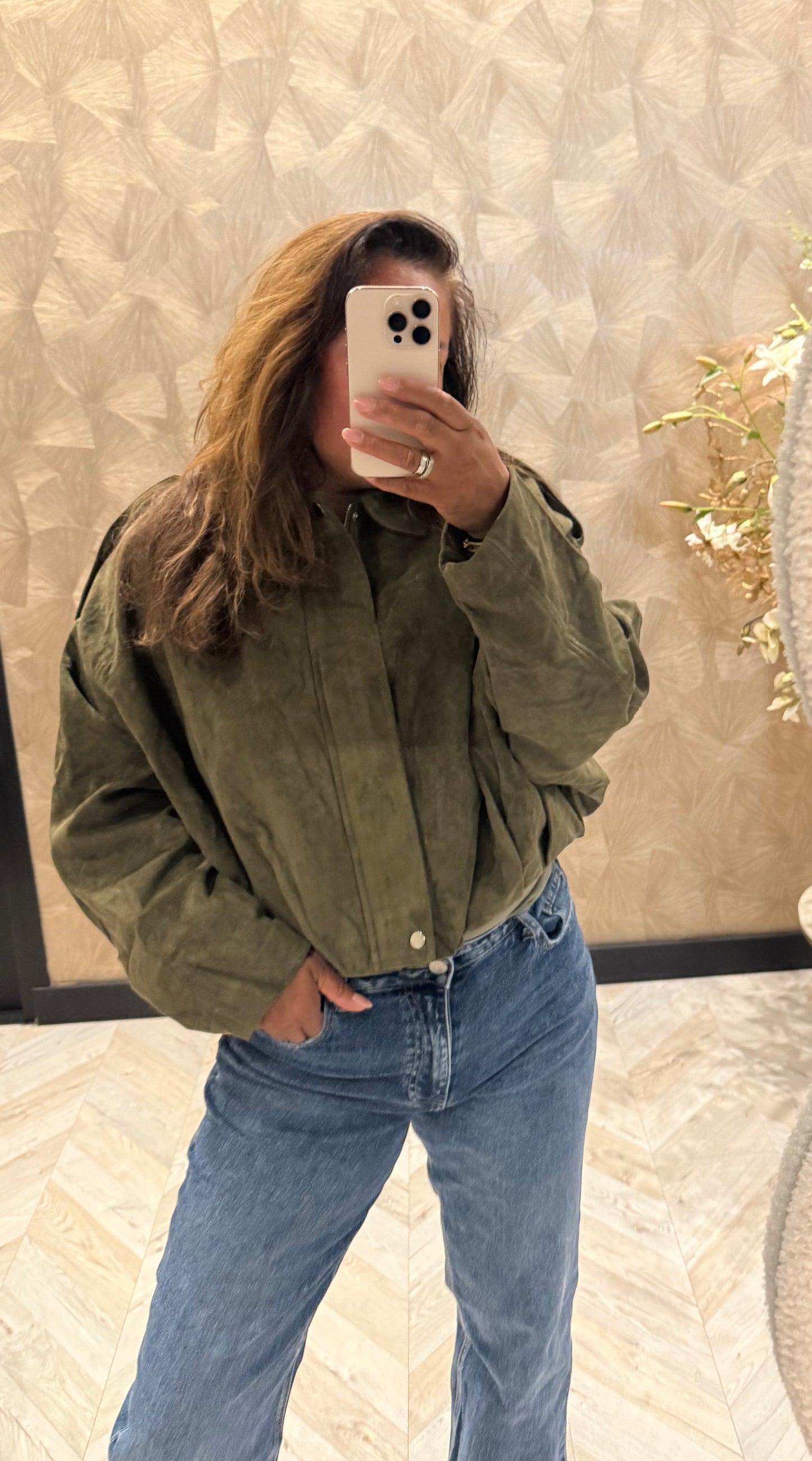 SOPHIE SUEDINE JACKET ARMY