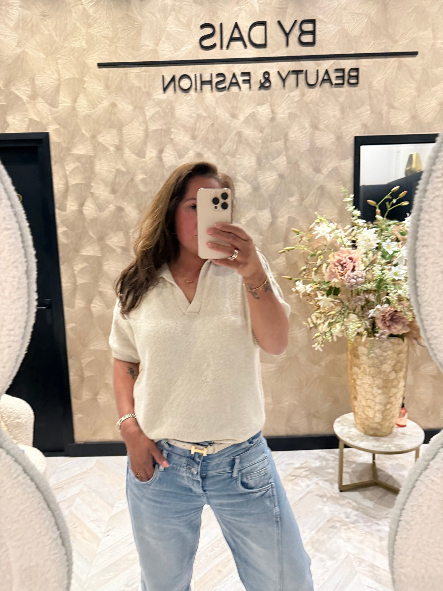 Mandy Jane polo beige