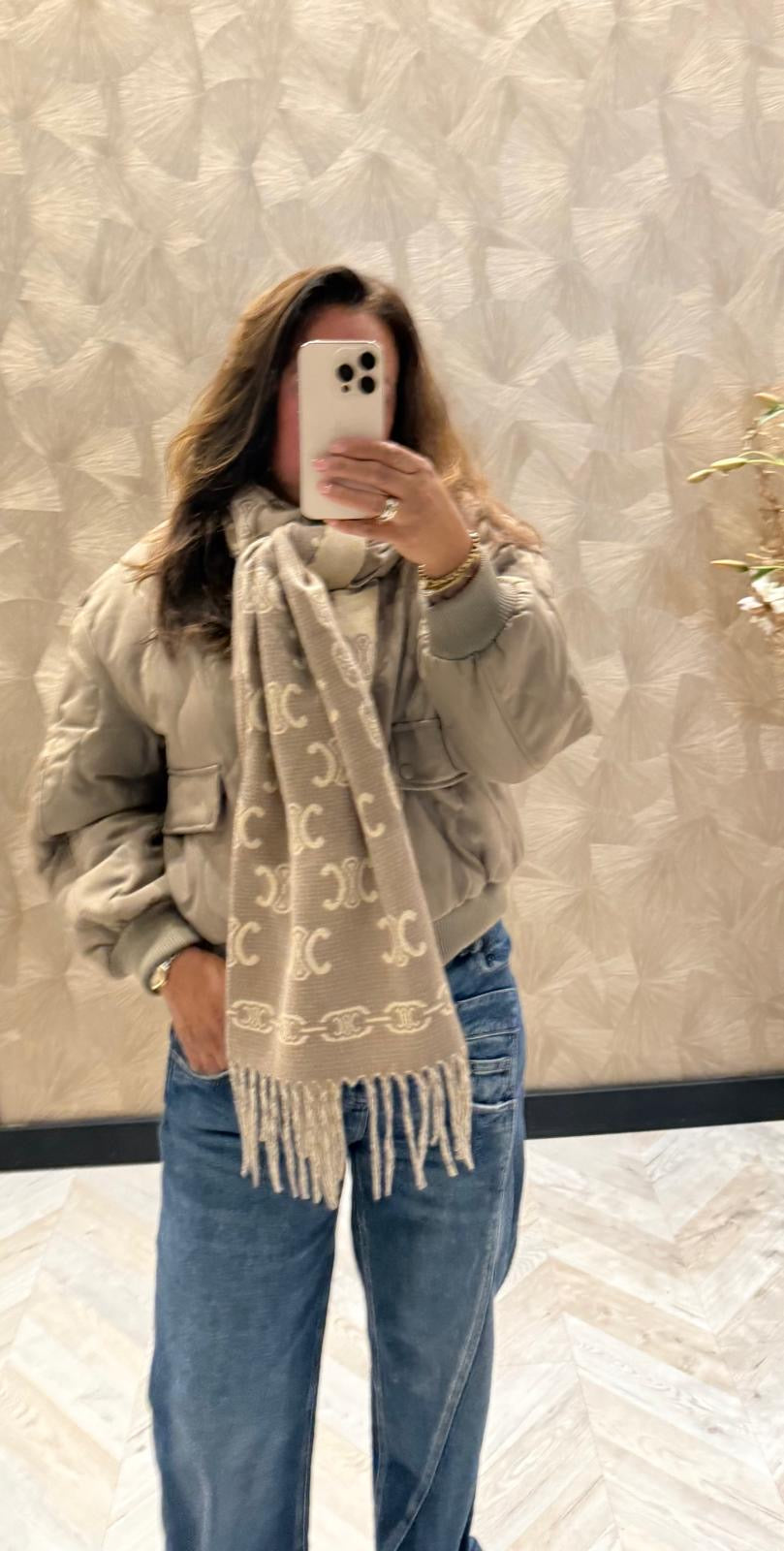 Selena beige/ off white sjaal