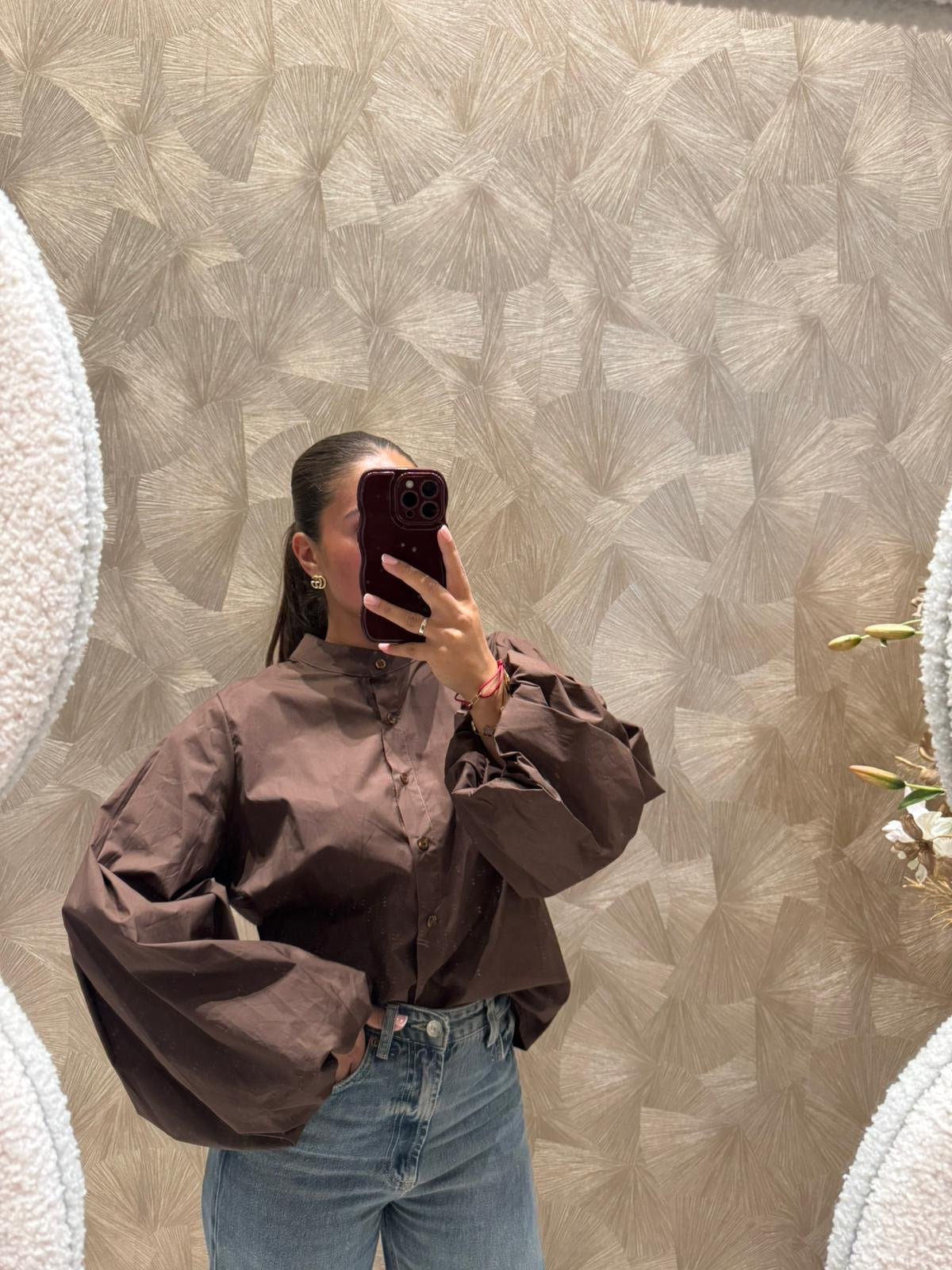Lisa blouse bruin