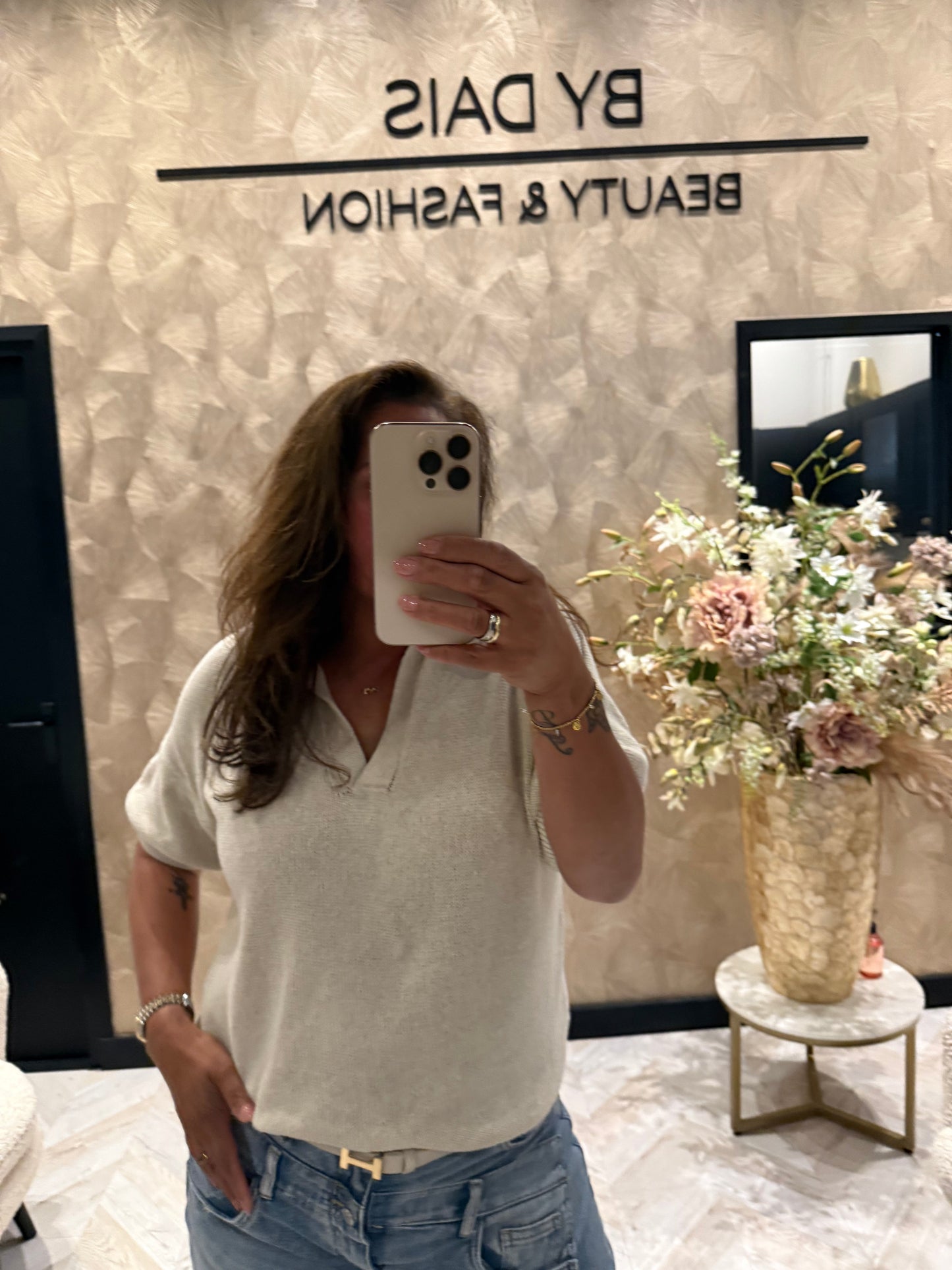Mandy Jane polo beige
