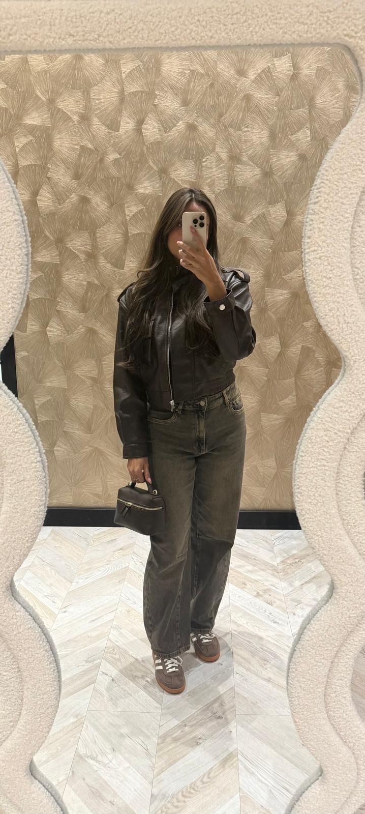 Ambika leather bruine jacket