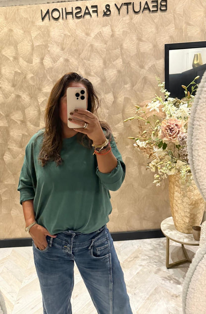 India oversized groene t-shirt