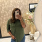 Nienke olijfgroene blouse
