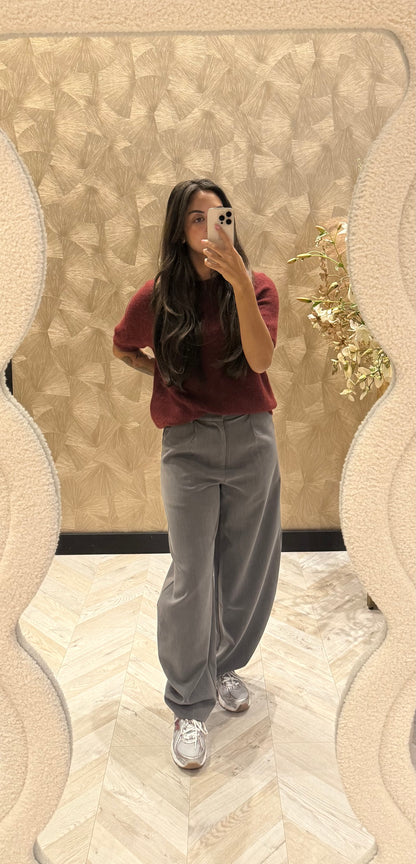 Martine  Alpaca bordeaux top