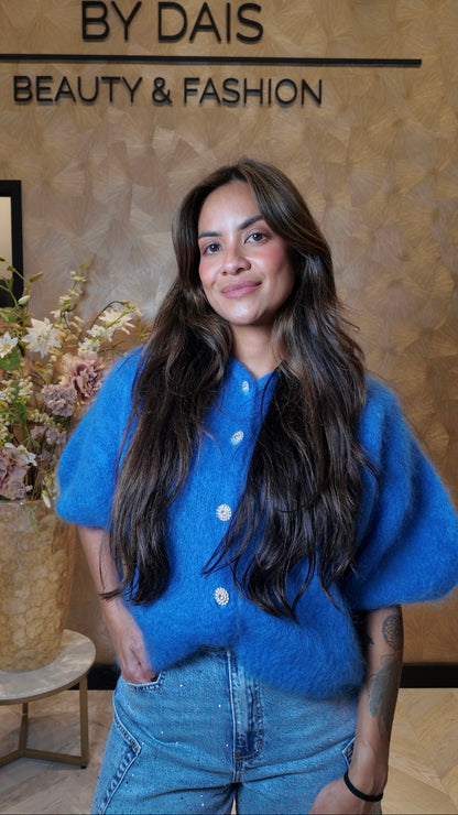 Celine vest strass knopen