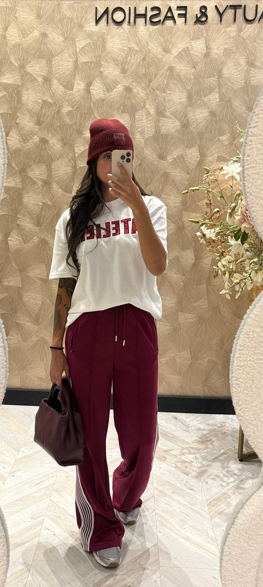 Amber joggingbroek Bordeau bies