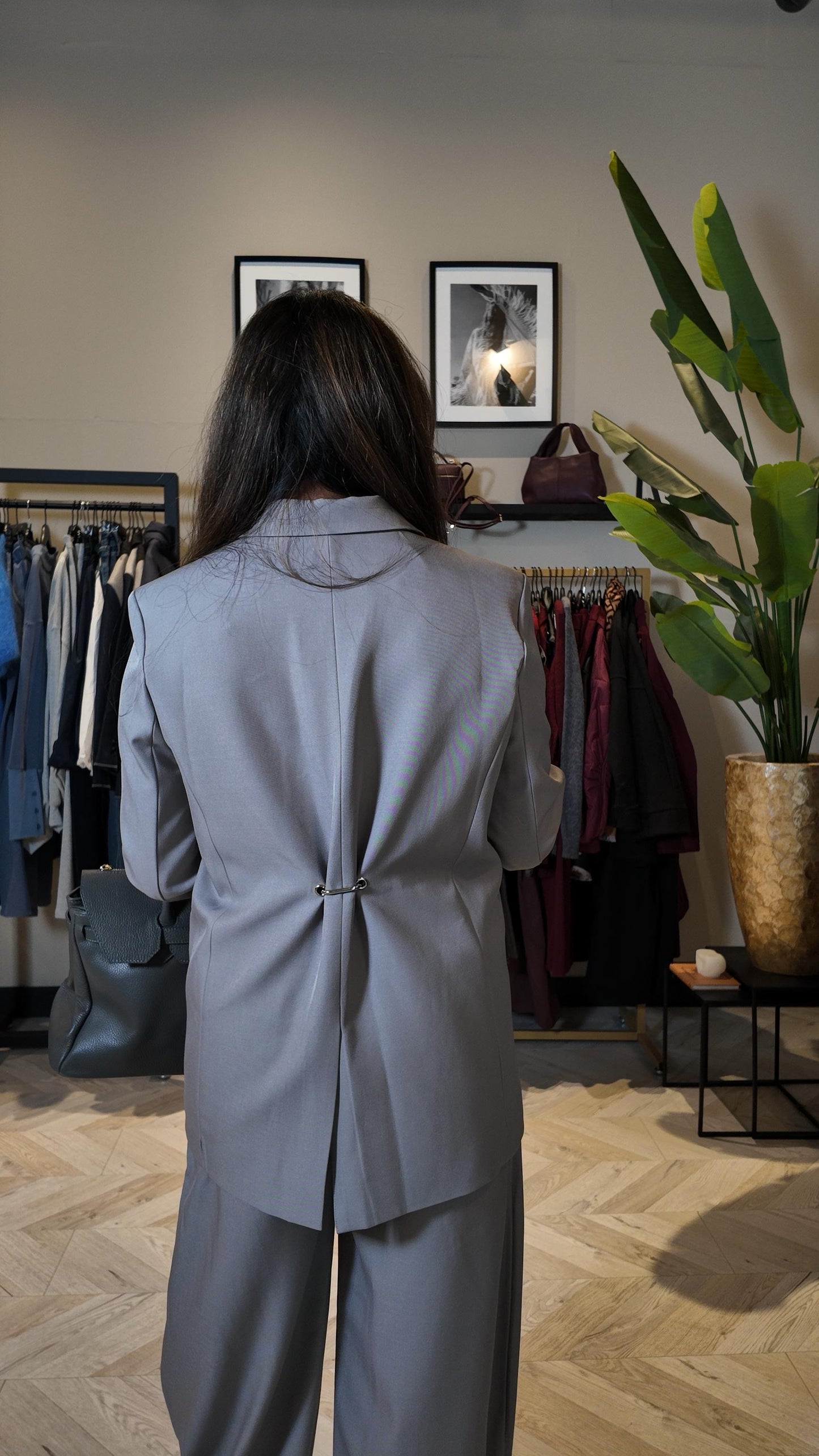 Minou blazer grijs Ambika