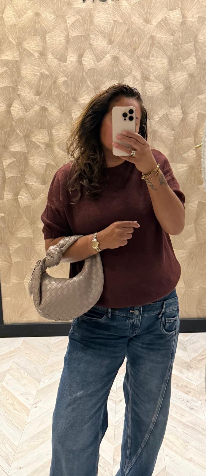Mandy Jane bordeaux trui