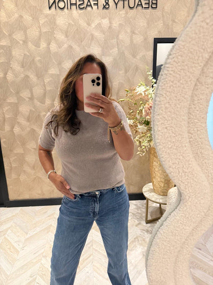 Martine  Alpaca taupe top