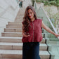 Sammy suede bordeaux gilet