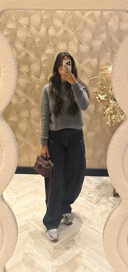 Alpaca top antraciet