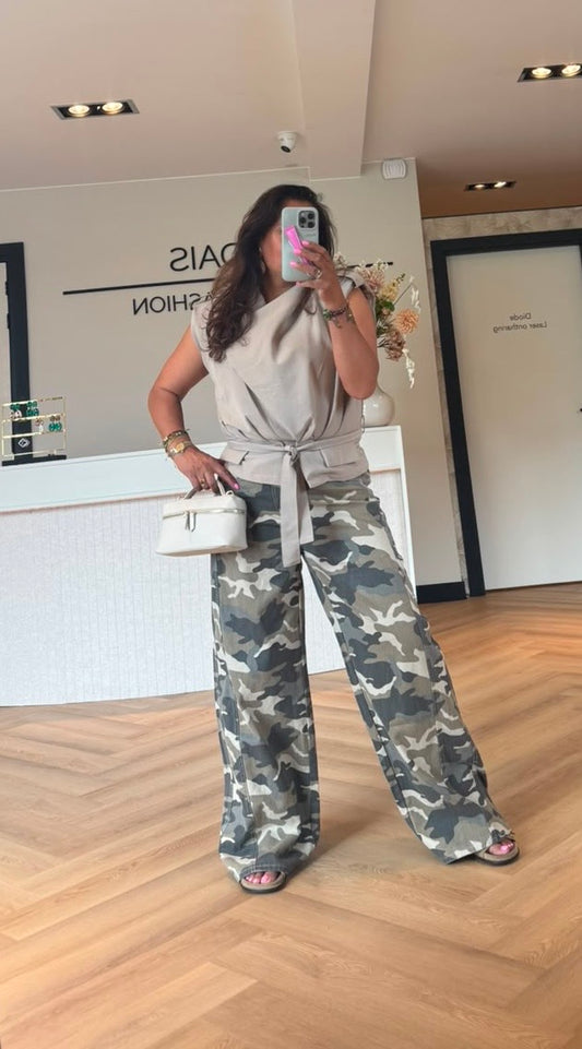 Queensheart Wideleg camouflage pants