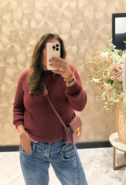 Laura alpaca trui bordeau