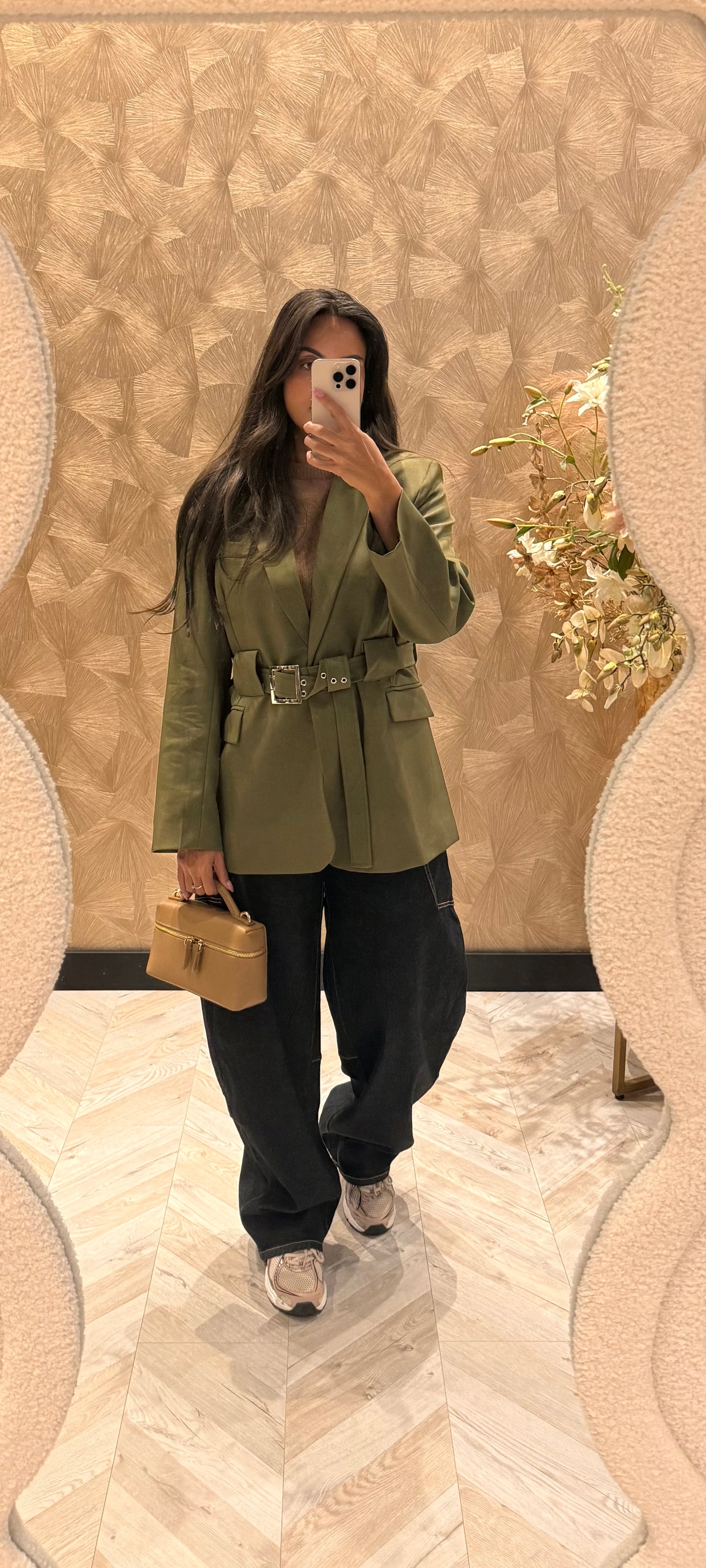 Cherell army blazer ceintuur