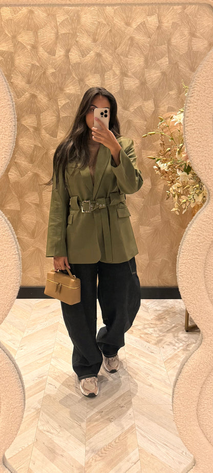 Cherell army blazer ceintuur