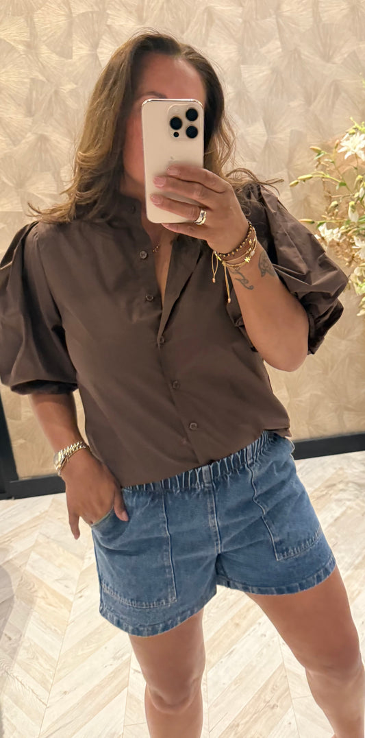 TINA BLOUSE BRUIN