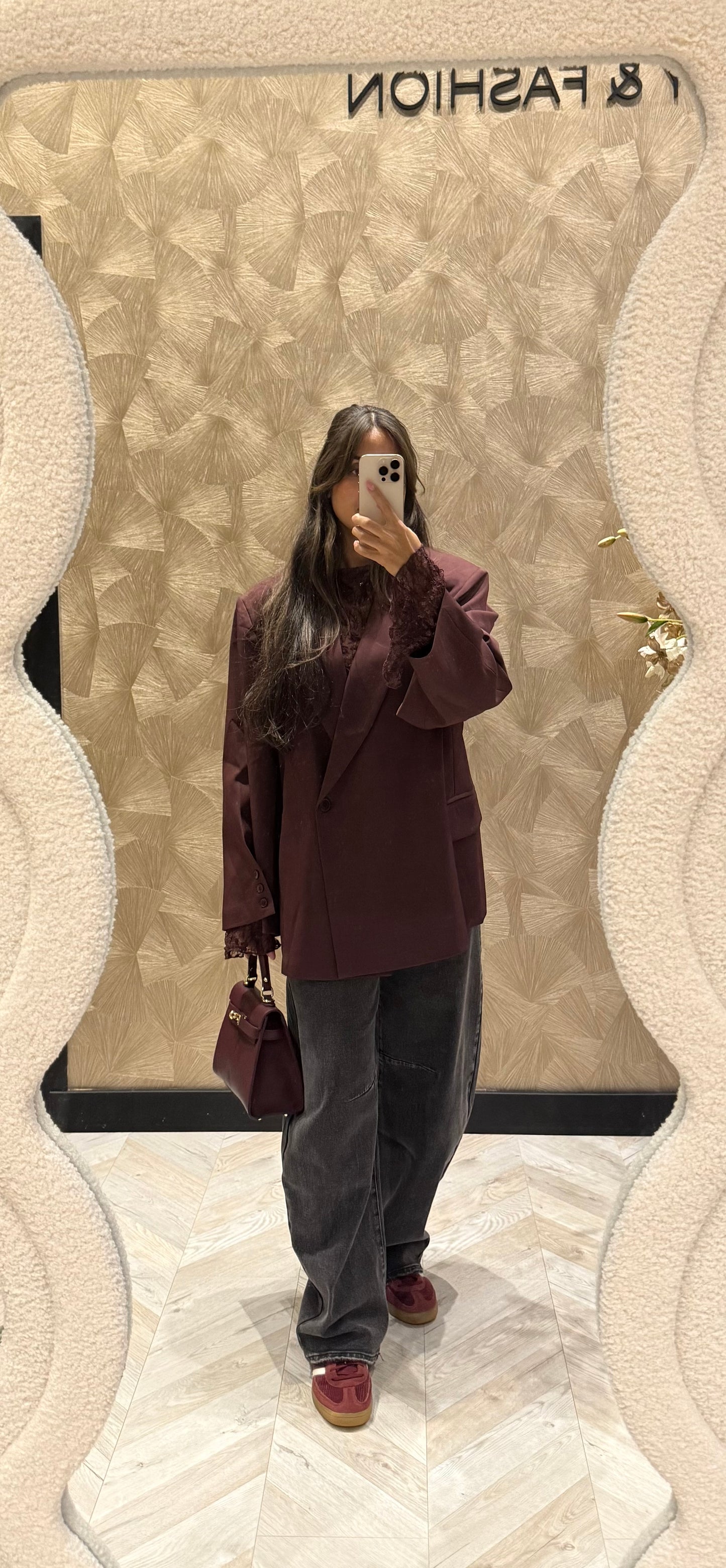 Julie oversized blazer burgundy
