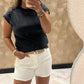 DENISE VISCOSE TOP ANTRACIET