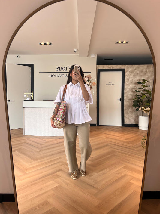 Queensheart jeans cropped Camel
