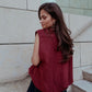 Sammy suede bordeaux gilet