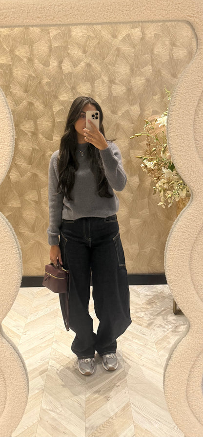 Alpaca top antraciet