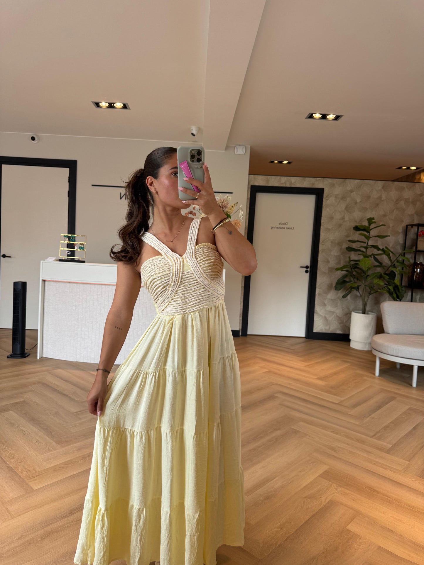 Boho dress Butter yellow
