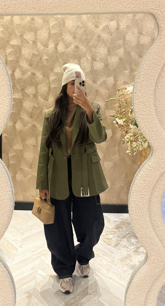 Cherell army blazer ceintuur