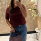 Martine  Alpaca bordeaux top