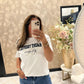 Jane  t-shirt met navy tekst