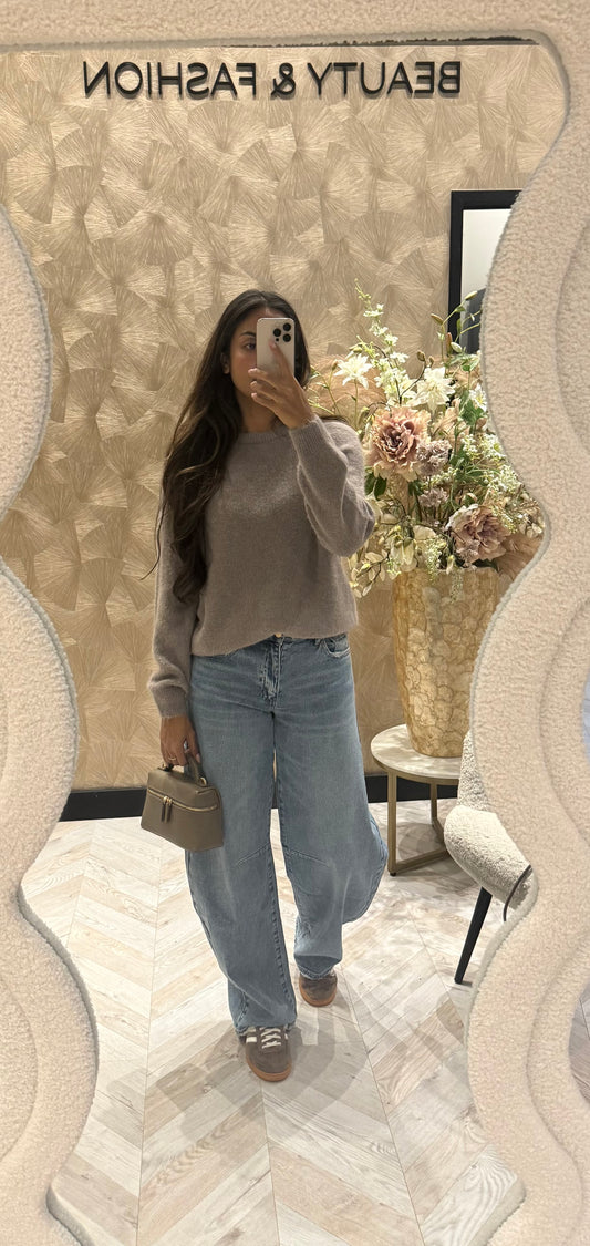 Martine alpaca trui beige  lm