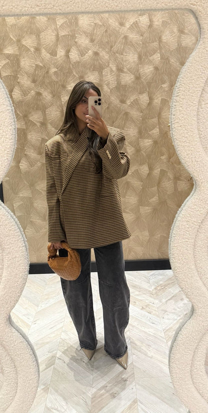 Cairo cognac gevlochten tas