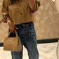 Fenny  echt leren camel tas