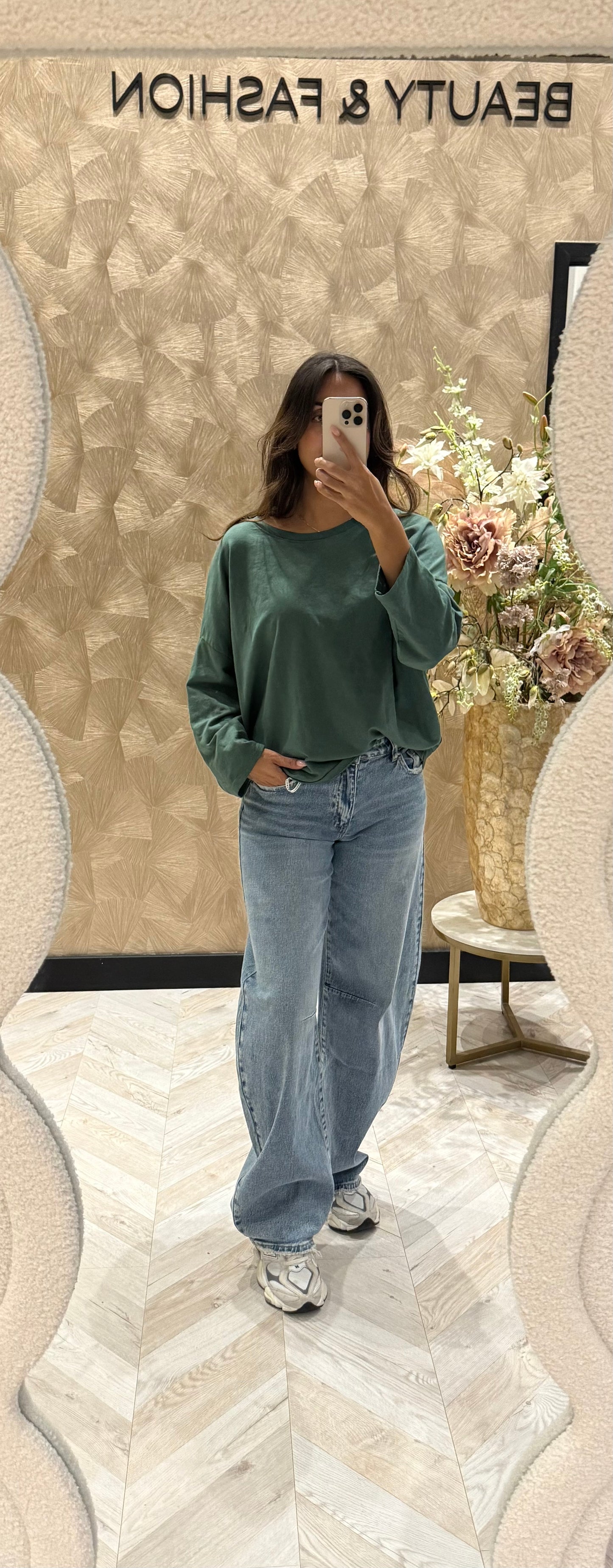 India oversized groene t-shirt