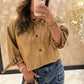 Fenny  echt leren camel tas