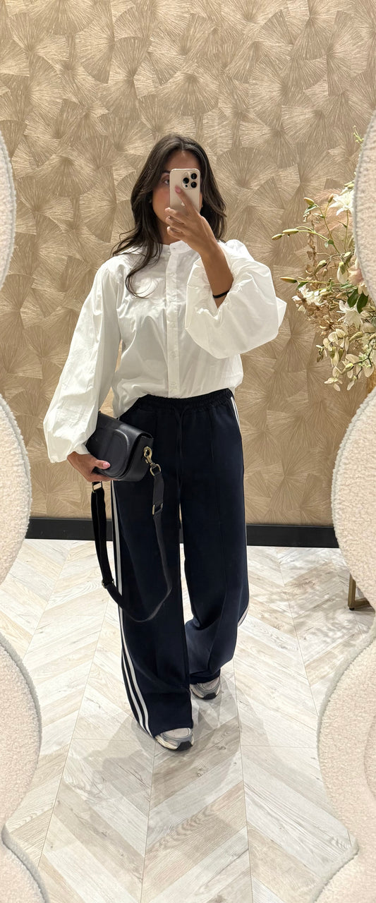 Amber joggingbroek zwart bies