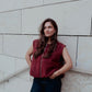 Sammy suede bordeaux gilet