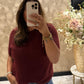 Martine  Alpaca bordeaux top