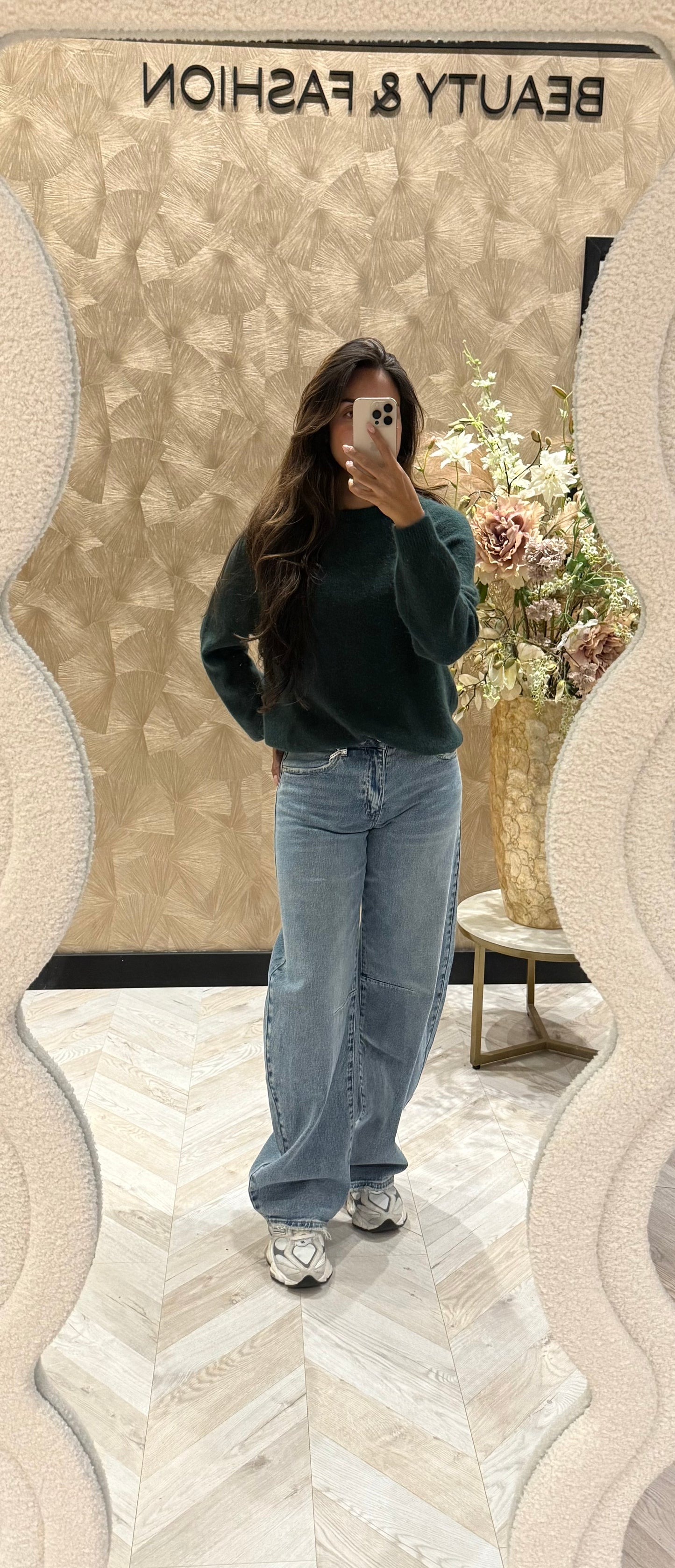 Martine alpaca  trui bos groen lm