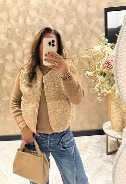 Teddy beige gilet