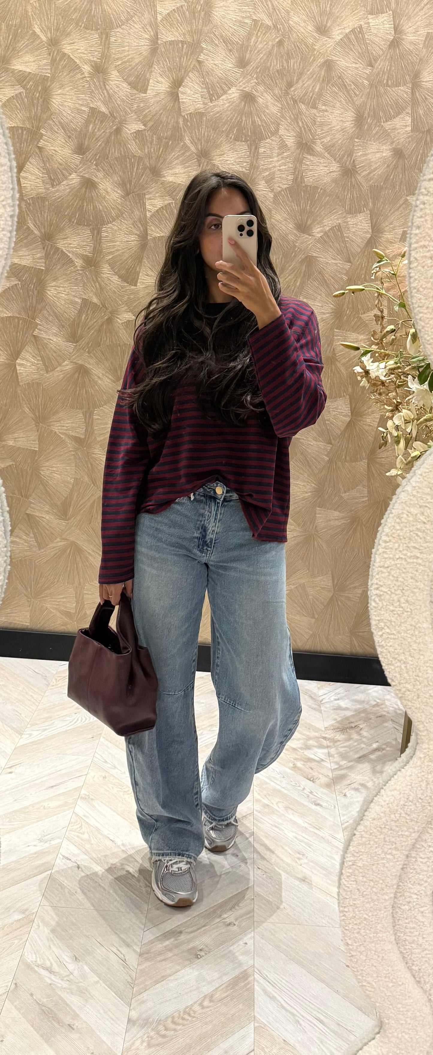 Shirley stripe longsleeve Bordeau