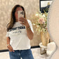 Jane  t-shirt met navy tekst