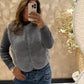 Minou gilet teddy grey
