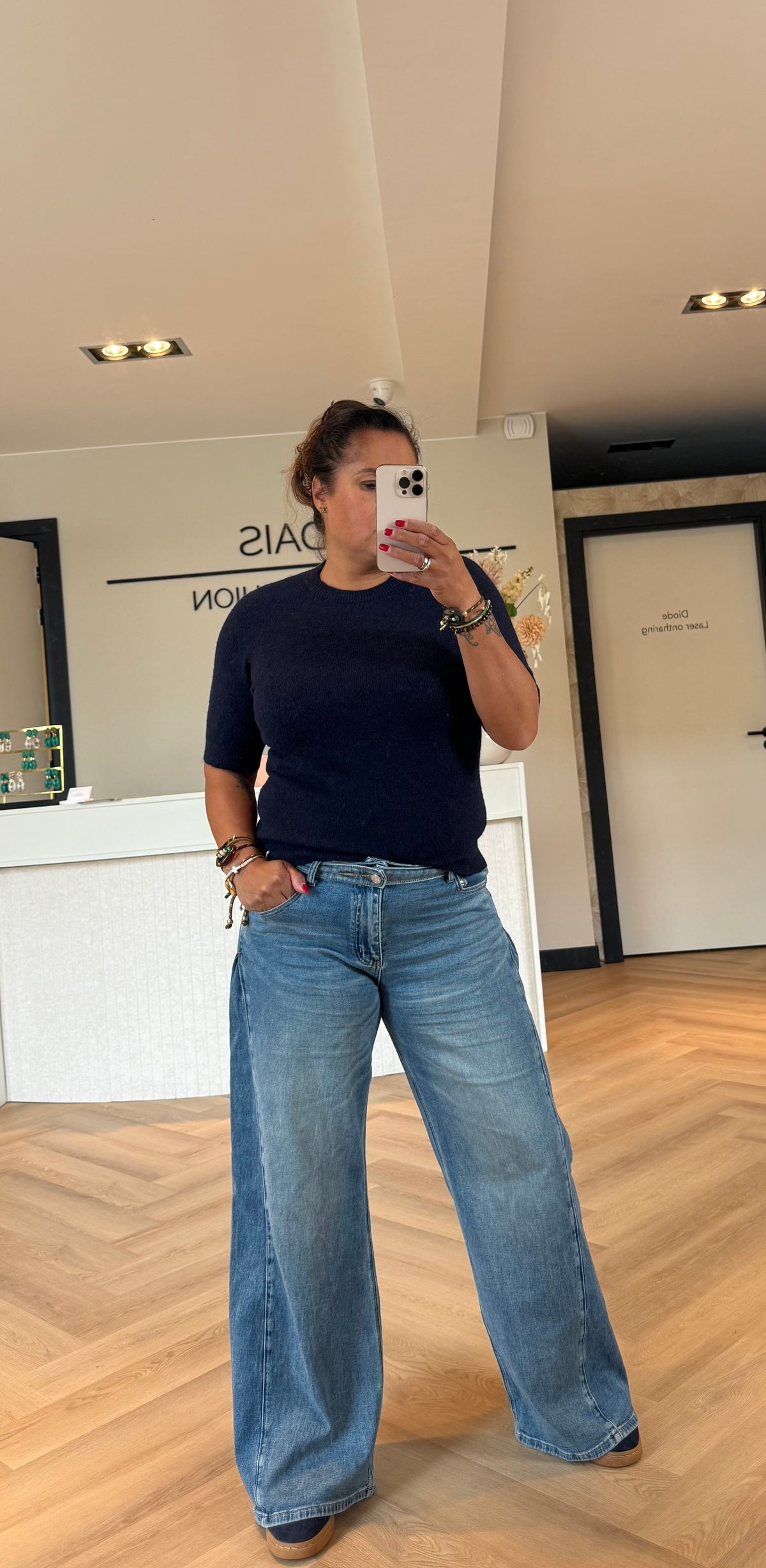 Milou alpaca top navy