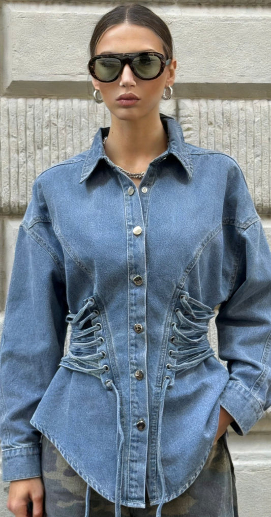 Destiny denim blouse