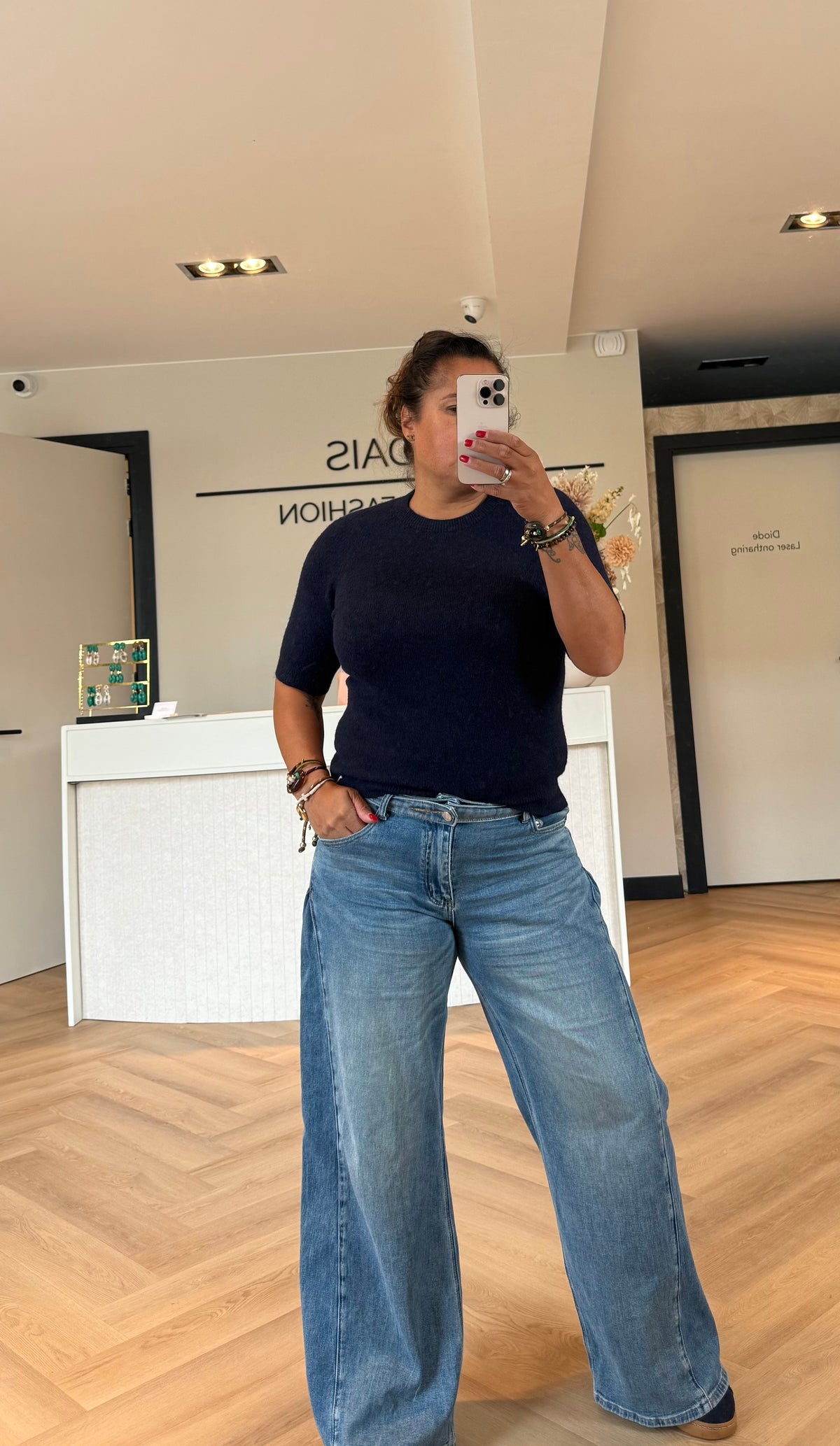 Milou alpaca top navy